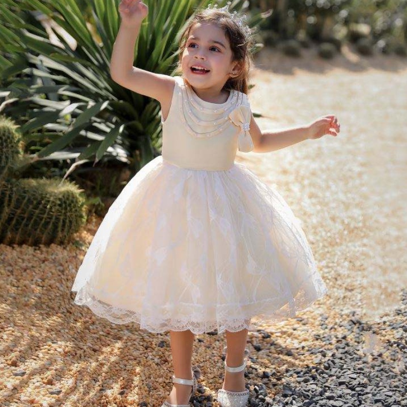 Baige Europe Style Toddler Sequin Dress Girls Sukienki świąteczne urodziny