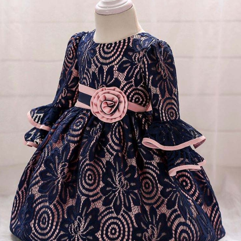 Baige Najnowsza sukienka dla dzieci Designs Girl Party Frock Kids Noworodowe ubrania L1858xz