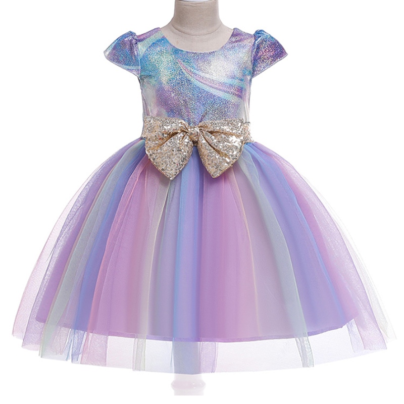 Asoo New Bowknot Children's Spirt Fashion Children Dress Dress Princess Tutu Sukienkana przyjęcie urodzinowe