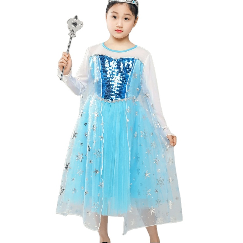 Dziewczyny ’Ice Princess Dress Costum