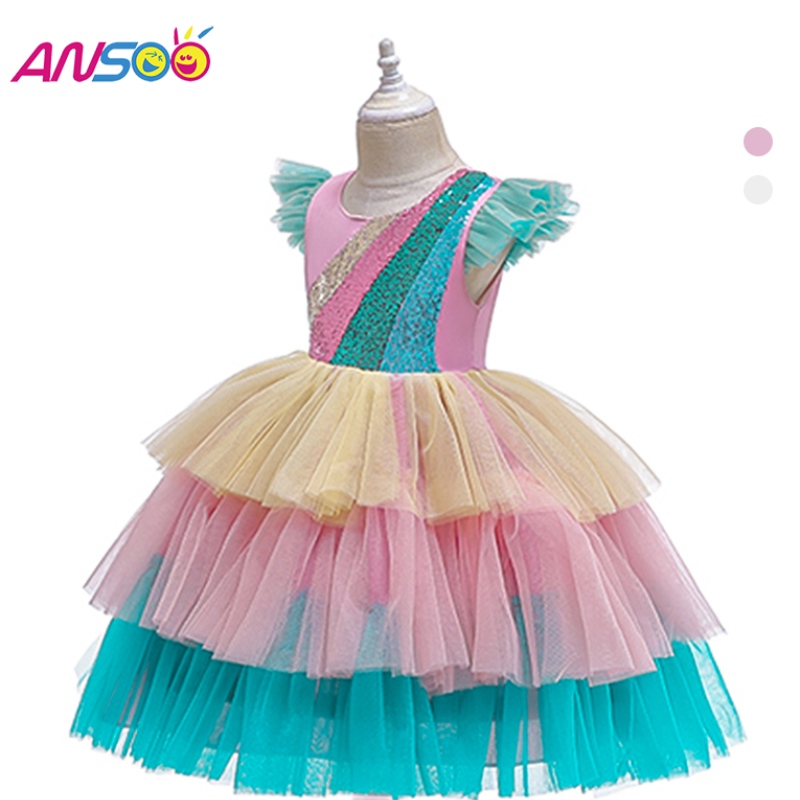 Asoo luksus syrena łuski balet tutu dzieci dziewczyny cekinowe księżniczka Halloween Cosplay Costumes Dress for Girl