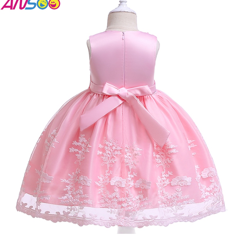 Asoo Summer Flower Kids Puszysta różowa sukienka dla dziewczyn 4Colors Baby Girl Party Tutu Red Sukienka Weddna księżniczka dla dzieci