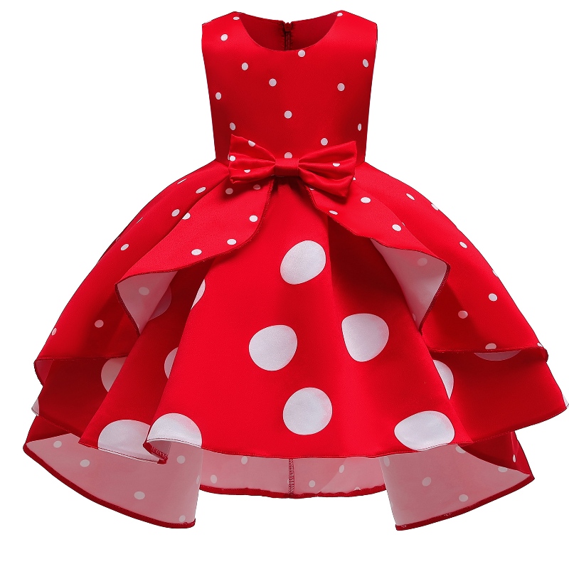 Girls Party Dress Polka Dot Princess Dress Dress Children Amazon Dress Spódnica