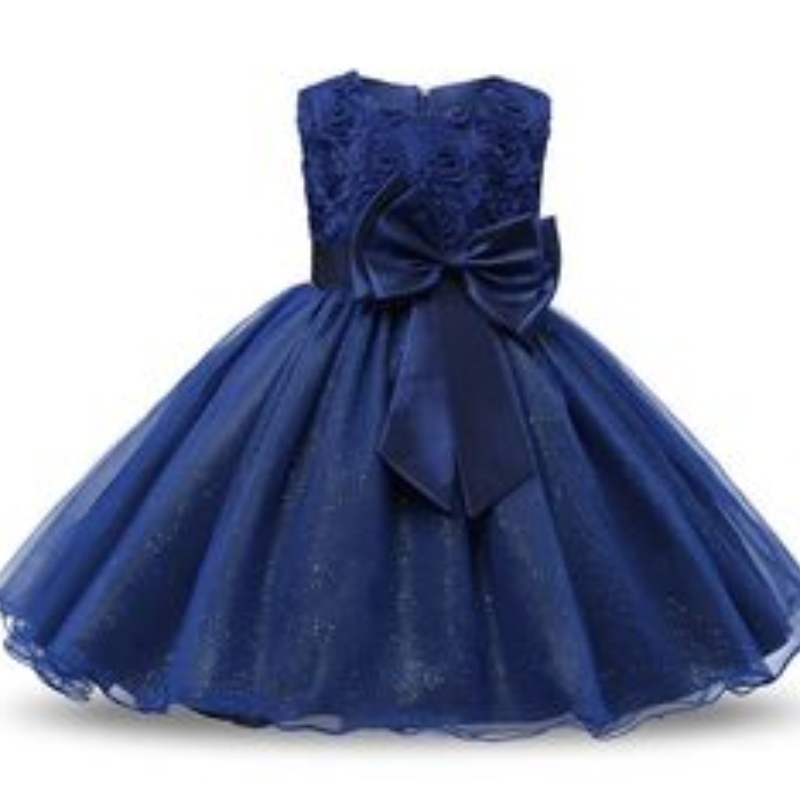 Dziewczyny świąteczne sukienka dla dzieci Koronka Kwiat Księżniczki Doznaj Dzieci Big Bow Wedding Birthday Party Vestidos Nowy Rok kostium