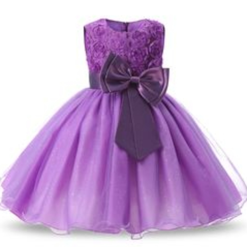 Dziewczyny świąteczne sukienka dla dzieci Koronka Kwiat Księżniczki Doznaj Dzieci Big Bow Wedding Birthday Party Vestidos Nowy Rok kostium