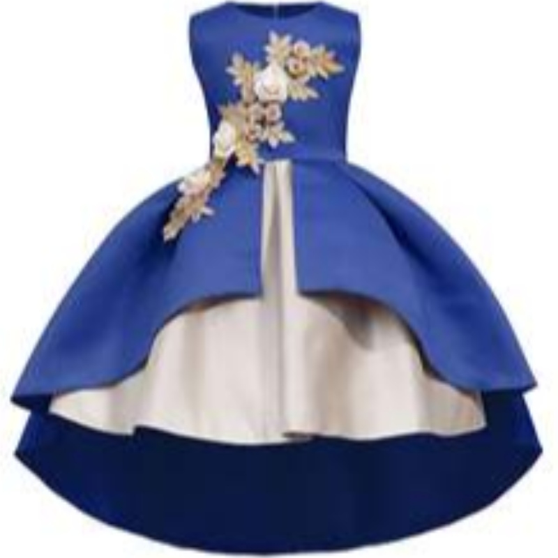 Odzież dlaniemowląt vintage haftowana imprezanoszenie kwiatów małe dziewczynki sukienki