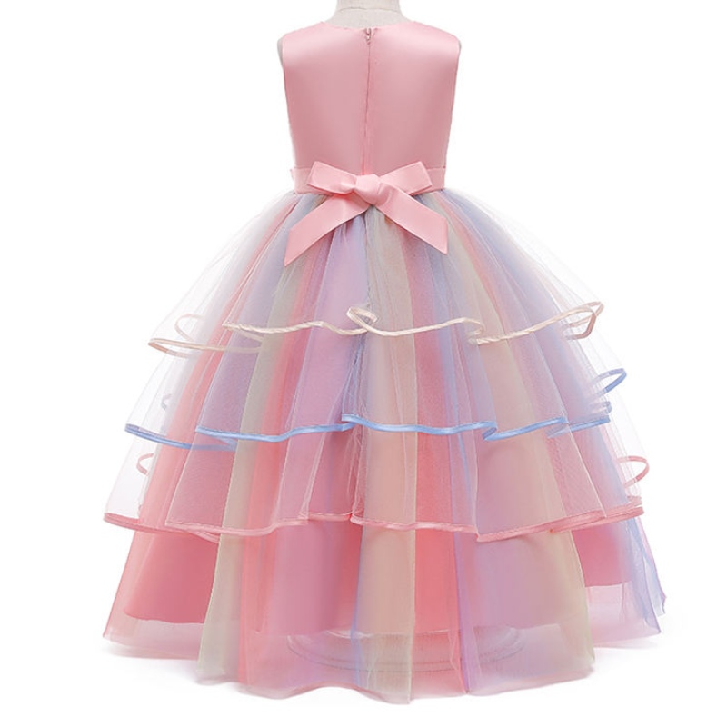 Asoo Prywatnyniestandardowy styl francuski luksusowe dzieci długie jednorożce Princess Wedding Party Unicorn Dress for Girl