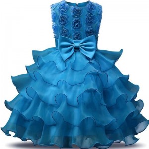 Dziewczyny Pierwsze Wesołych Świąt Księżniczka Sukienka Red Lace Nowy Rok Kostium dla dzieci Dzieci Kwiat Wesele i Urodziny suknia