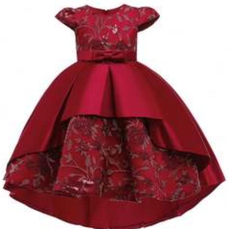 Baige Wysokiej jakości letnia sukienka dla dziecinosza kwiat dziewczyna zachodnia impreza formalna sukienka urodzinowa t5170