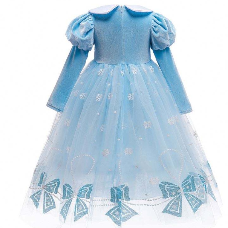 BX1763 NOWOŚĆ JUŻ DŁUGO SŁUKACH ANNA ELSA Księżniczka sukienka Halloween Cosplay Cosplay Kids Flower Girl Dress