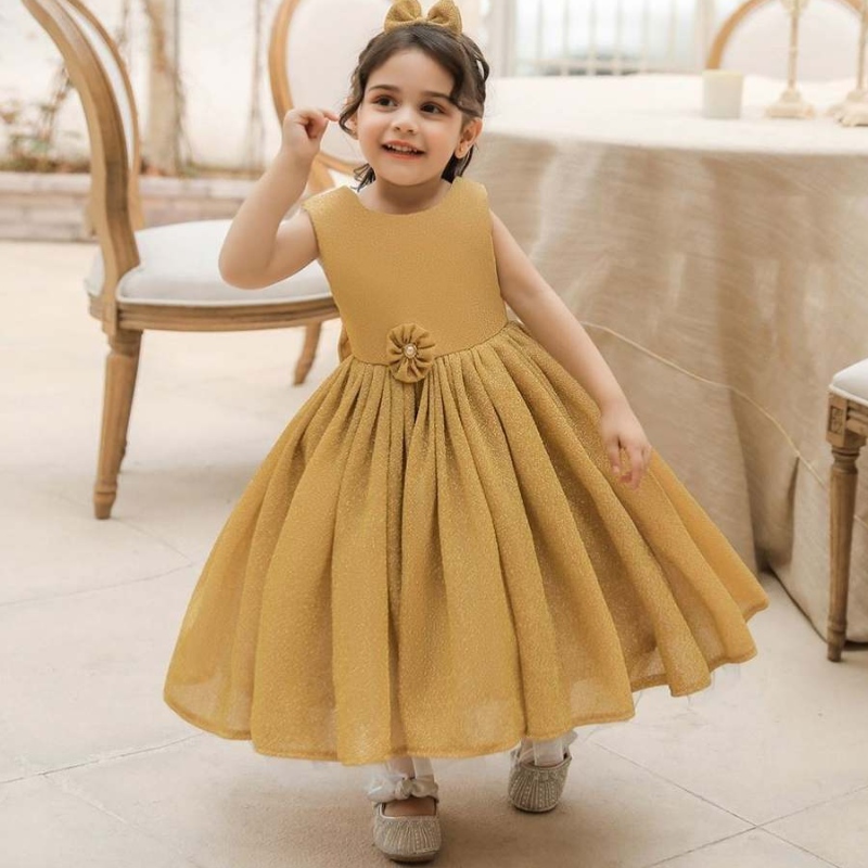 Baigenowocienna suknia balowa dziecięca Księżniczka Tiul Flower Girl Dress Formalne cekiny Dziewczyna dziewczyna