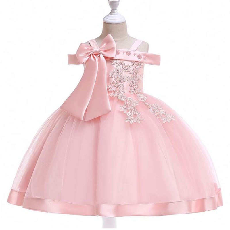 Baigenowe modne sukienki z kwiatami Dziewczyny Księżniczki Dziewczyny Ubrania Baby Princess Dress Party Birthday Wedding