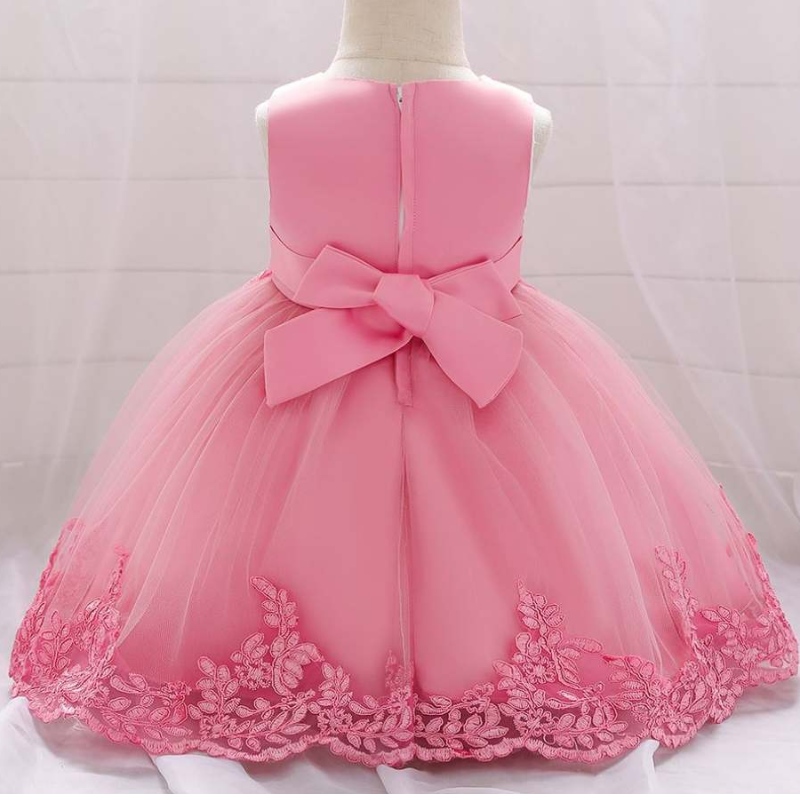 Baige Summer Baby Girls Dress Niemowlęta Kostium imprezowy haft haftowy Kwiatowa sukienka L5097xz