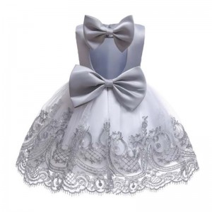 2021 Baige Kids Garment Świąteczny sukienkina przyjęcie urodzinowenoworodka dziewczynka B-8086