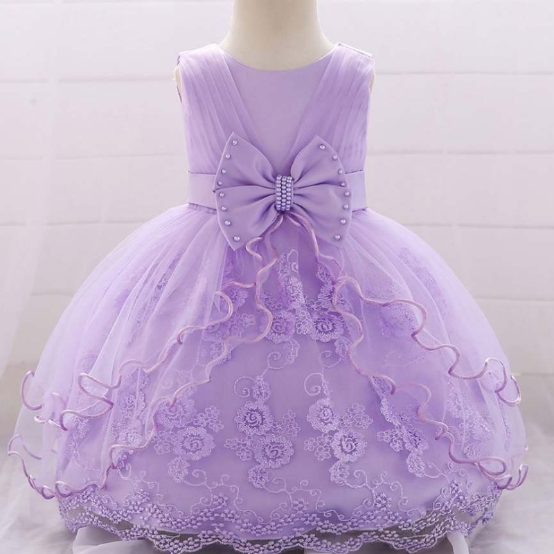 BAIGE 0-2 lata Kościół Kościoła Dress Baby Birthday Party Noś dzieci Chrzusz L1869xz