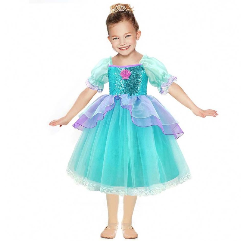 Baigelittle Mermaid Ariel Princess Dress Halloween Costume Upieraj imprezę dziewczyny cosplay dla dzieci suknia balowa