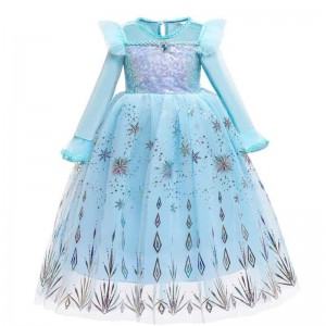 Baige Halloween Costume for Kids Girls ”Sukienki księżniczki Bożego Narodzenia Anna Elsa Cosplay Dress Ubrania dla dzieci