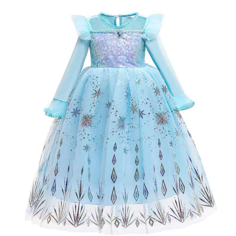 Baige Halloween Costume for Kids Girls ”Sukienki księżniczki Bożego Narodzenia Anna Elsa Cosplay Dress Ubrania dla dzieci