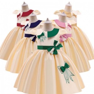 Baige Najnowsze projekty urodzinowe kwiat przyjęcie dzieci ubrania ślub księżniczka małe dzieci odzież sukienka dziewczynki