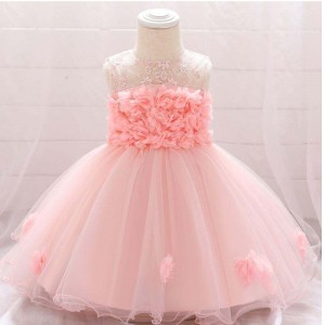 Baigenowe projekty sukienki dziewczyny \\\\ \'Odzież Nowonarodzone kwiaty dla dzieci imprezanosza sukienka chrztu l1920xz