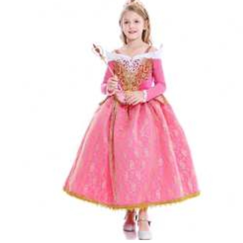 2021 Autumn and Winter New Girl Dress Sleeping Beauty Princess Aello Lace Dress Al001