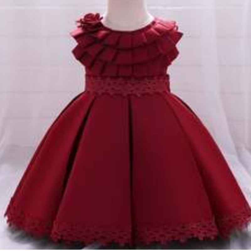 Baige New Fashion Children Ball Suknia Ball Ball Satynowa impreza Formalna sukienka Wedding Flower Girl L1976xz