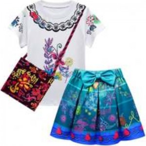 Baige Encanto Mirabel Madrigal Cosplay Costume Carnival Halloween fioletowa sukienka księżniczka