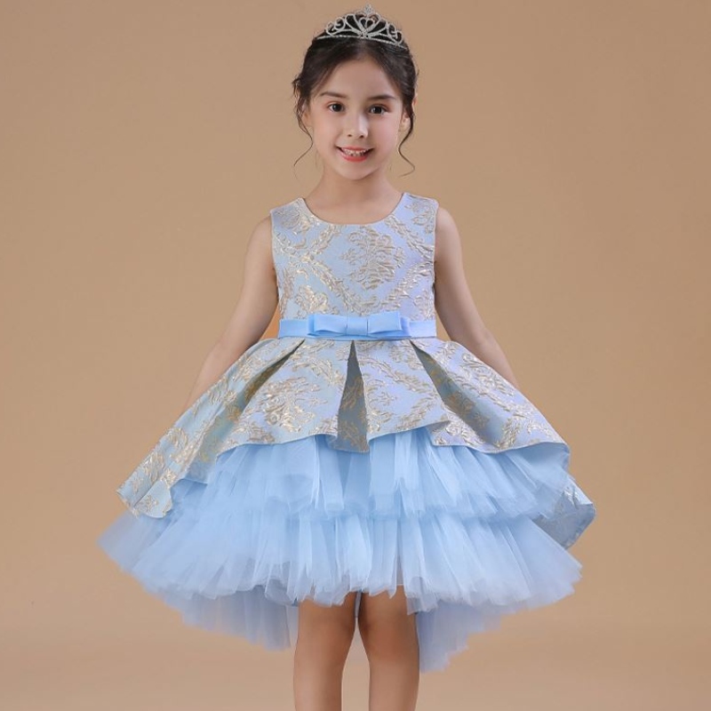 Baige 3-12Y Flower Girl Fluffy Dress Fabryka Hurtowa butikowa odzież Księżniczka Tutu Spódnica 2171