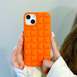 Nadaje się do Apple iPhone 14/14 Pro, all inclusive Fall Proof Telefen Chefenctive Skórzowy obudowa, Checkered Trójwymiarowa obudowa ochronna TPU