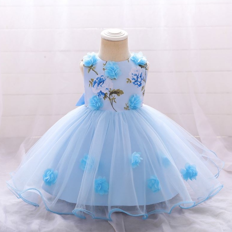 Gorąca sprzedaż Baby Summer Girl Dress Party Suknia Dzieci Urodzinowa suknia ślubna za 3-24M Wear L1909xz