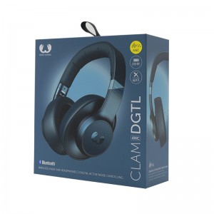 Słuchawki Opakowanie Pudełko podwójna miedziana papierowa laminowana szara klapka klapka