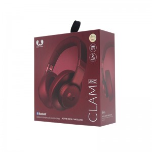 Słuchawki Opakowanie Pudełko podwójna miedziana papierowa laminowana szara klapka klapka