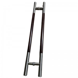 SS-039 Współczesny drewniany uchwyt drabinkowy drabinkowy uchwyt ciągłowy, szklany klamka ze stalinierdzewnej