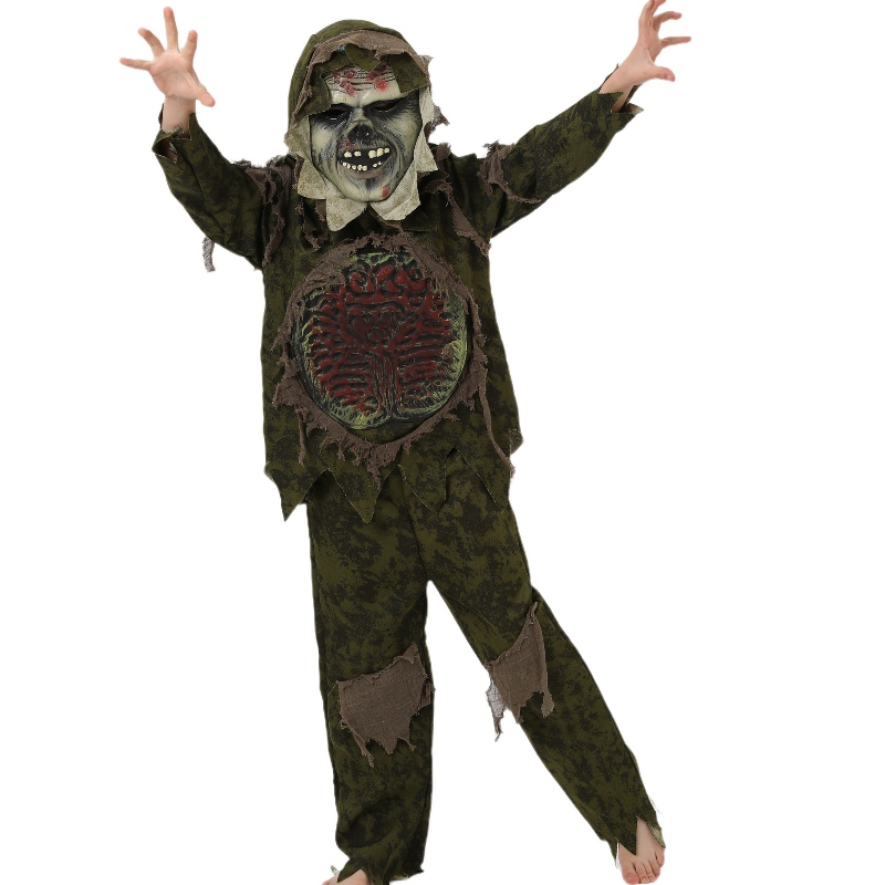 Swamp Monster Thing Halloween przerażające stroja cosplay dla dzieci okropne ubranie w sąsiedzkie ghost zombie kamuflaż