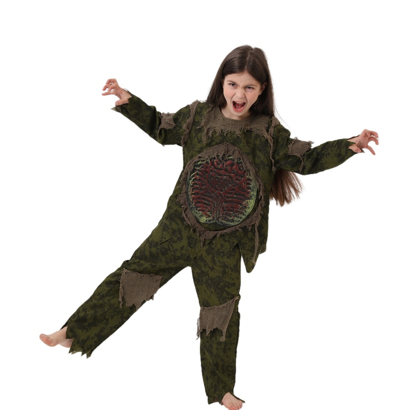 Swamp Monster Thing Halloween przerażające stroja cosplay dla dzieci okropne ubranie w sąsiedzkie ghost zombie kamuflaż