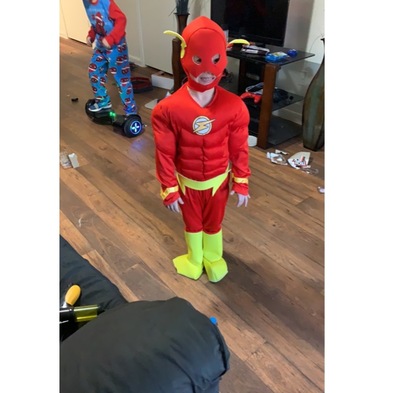 Chłopiec The Flash Muscle Superhero Fancy Dress Kids Fantasy Comics Movie Carnival Party Halloween Cosplay Costume