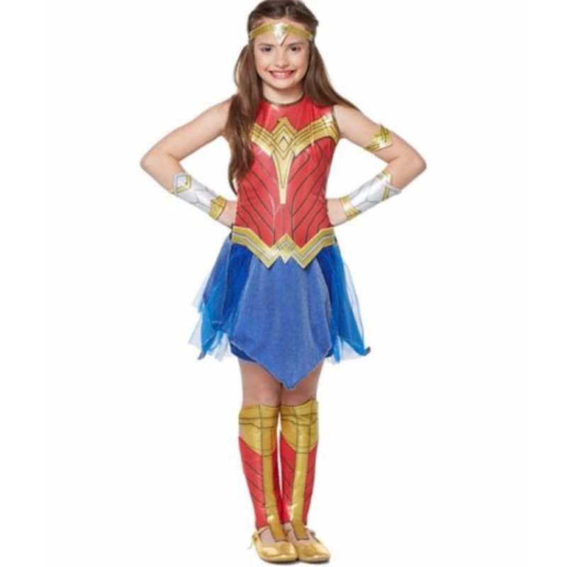 Małe dziewczynki superbohatera bogini Diana Partia Rola Prezentuj Dress Up Suit Kids Halloween Dawn of Justice Wonder Girl Cosplay Costplay