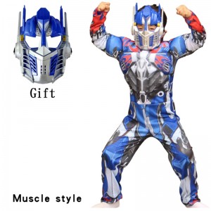 Chłopcy Optimus Muscle Robot Prime Fancy Ubieraj się amerykański chłopiec superbohater Purim Cosplay Halloween Costume Child Costume