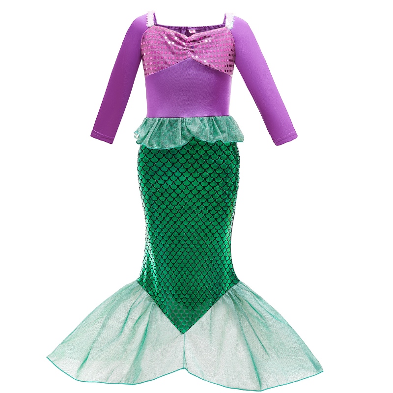 Dziewczyny Little Mermaid Ariel Princess Dress Cosplay Cosplay Kids Baby Ariel Fancy Costum