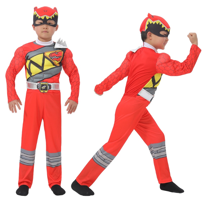 Kostium Red Power Rangers dla maluch oficjalnych licencjonowanych Red Ranger