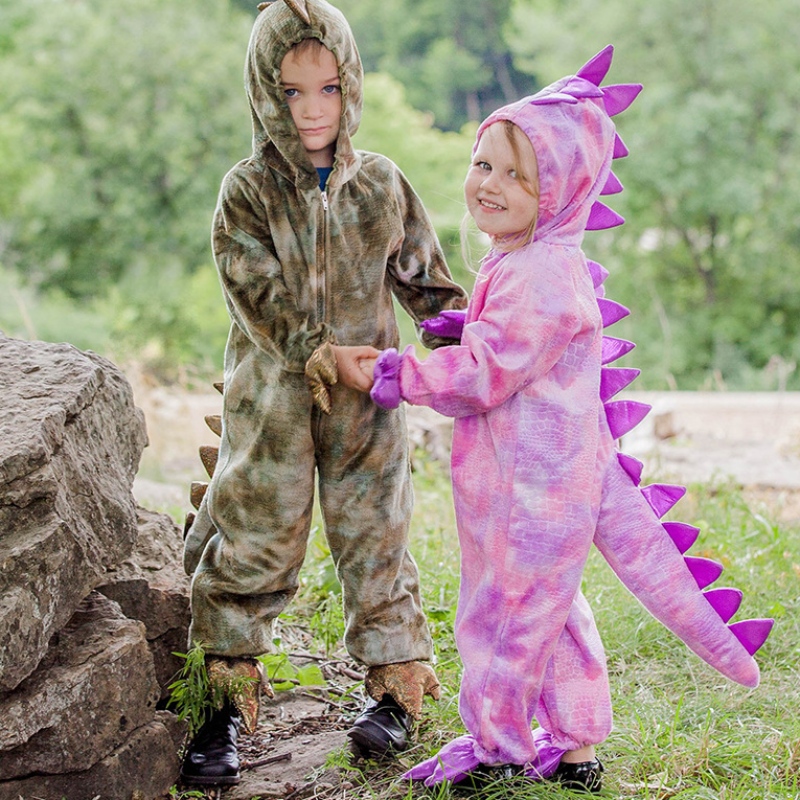 Dzieciowe ubrania dinozaurowe kombinezon Cosplay Cute Tyrannosaurus Rex Jurassic Costumes