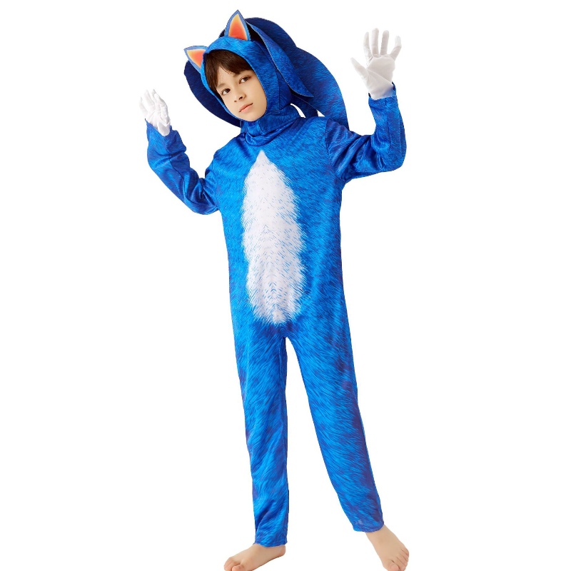 Nowy styl chłopcy Joks z akcesoriami impreza Cosplay Ubrania Kids Sonic Halloween Costume