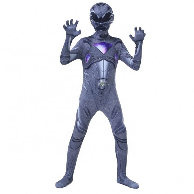 Black Color Superhero Sets Halloween Party Joksuit Mystic Force Power Ranger dla dzieci