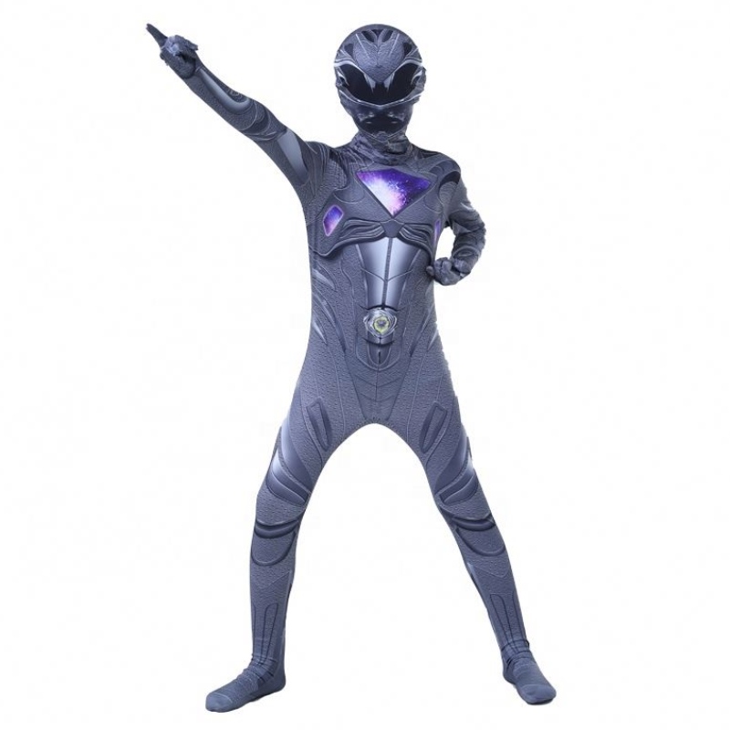 Black Color Superhero Sets Halloween Party Joksuit Mystic Force Power Ranger dla dzieci