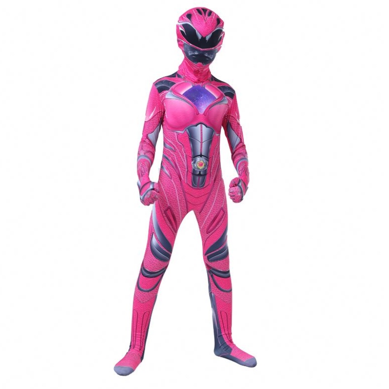 2022 Multiple Boys Boys Halloween impreza karnawałowa Thunder Red Power Ranger Cosplay Cosplay z maską twarzy dla dzieci