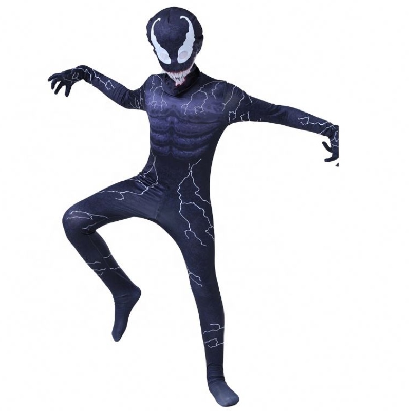 Najnowszy Peter Eddie Fancy Muscle Bodysuit Boys Superhero kombinezon Spiderman Halloween Venom Cosplay Kostium dzieci