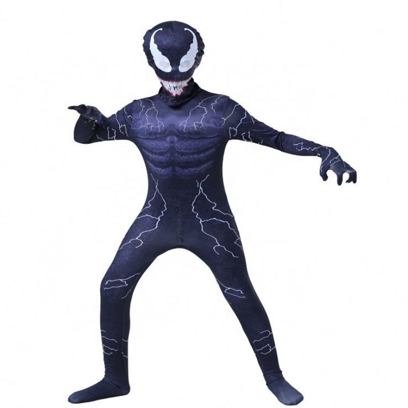 Najnowszy Peter Eddie Fancy Muscle Bodysuit Boys Superhero kombinezon Spiderman Halloween Venom Cosplay Kostium dzieci