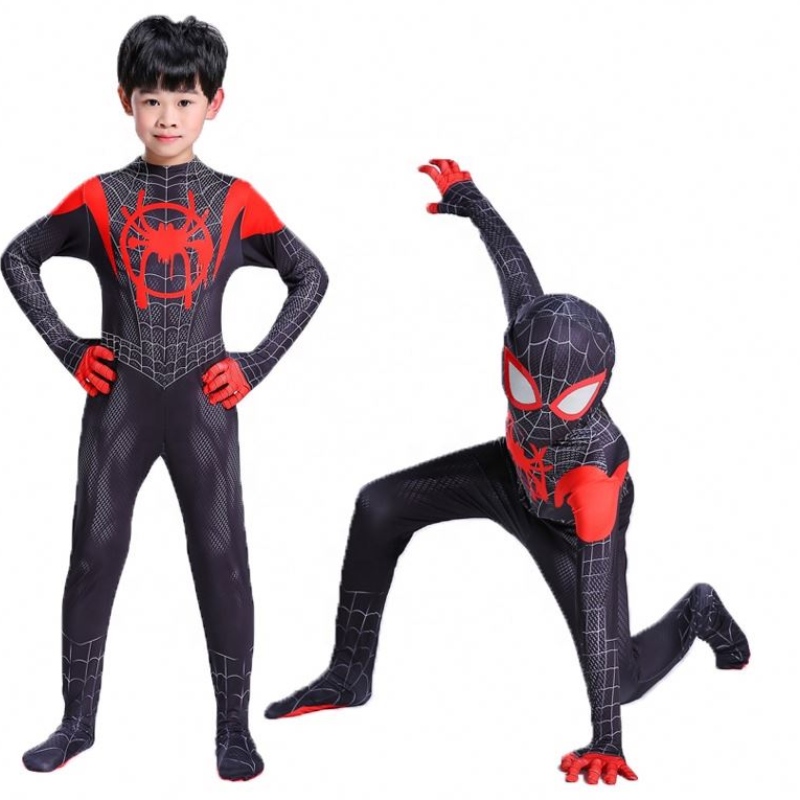 Superhero Black Zentai Suit for Halloween TV&movie cosplay Black Spider Man Costume for Kids&adults