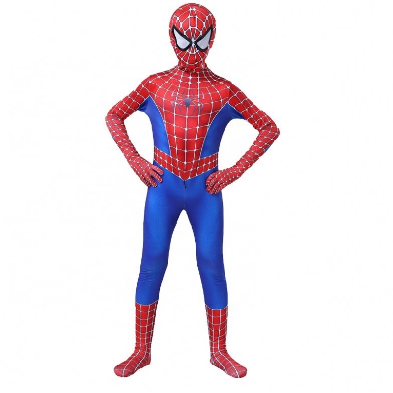 Zip Up klasyczny film anime ciasny kombinezonna Halloween Carnival Niesamowity kostium cosplay Spiderman dla dzieci z maskąna twarz