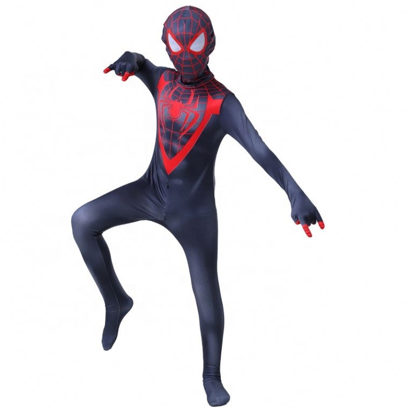 Nowy projekt Halloween Carnival Spiderman No Way Home Cosplay Black Zentai Skompsuit Spiderman dla dzieci z maskąna twarz